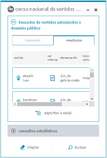 Panel de consultas CNV